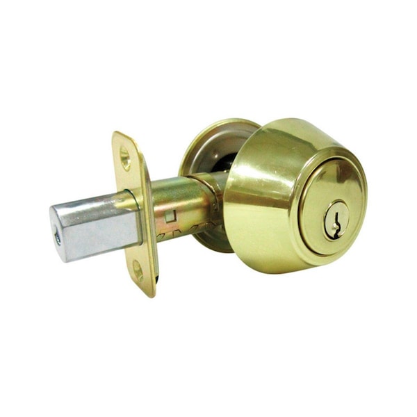 Muebles Para El Hogar Polished Brass Metal Double Cylinder Lock - ANSI Grade 3, 1.75 in. MU1676963 - main